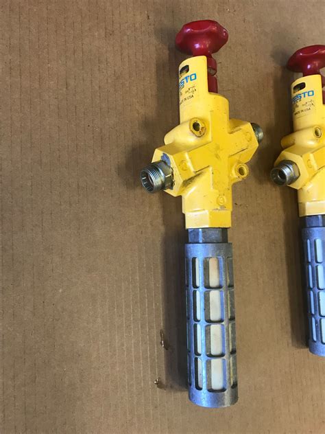 3 Festo Pneumatic Shut Off Valves See Pics For Part Numbers Btm