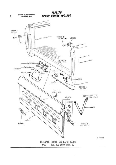 Ford F150 Tailgate Parts Diagram