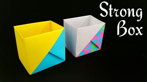 Strong Dual Tone Box From A4 Paper Useful Origami Tutorial By Paper