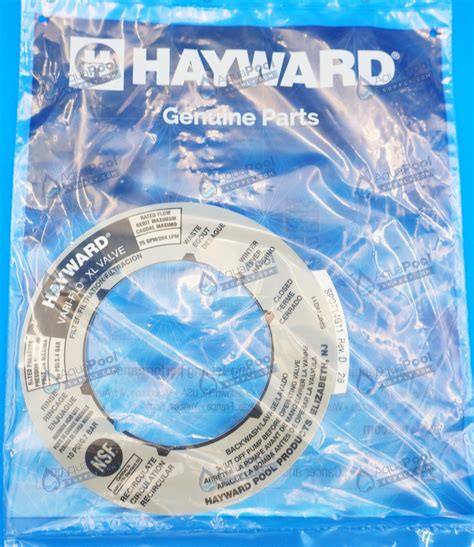 Hayward Vari Flo Backwash Valve Label Spx0714g