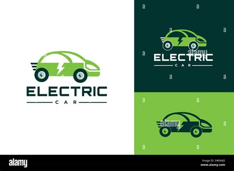 Fast Electric Car Green Hybrid Modern Vehicle Eco Friendly Vehicle