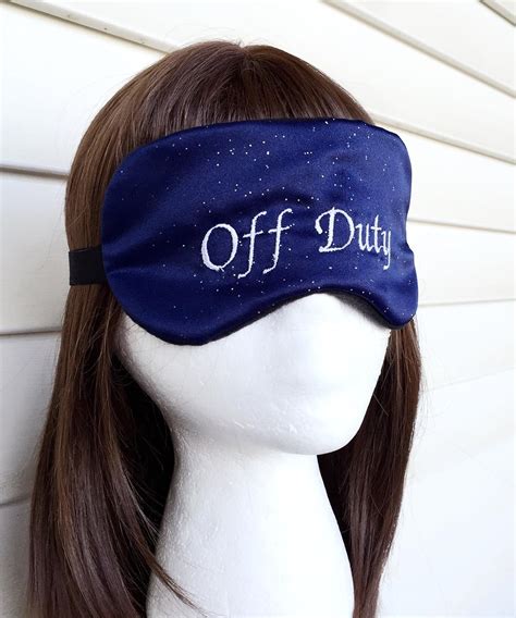 Handmade Off Duty Sleep Mask Navy Blue Blindfold Travel Eye Mask Party Favor Masks