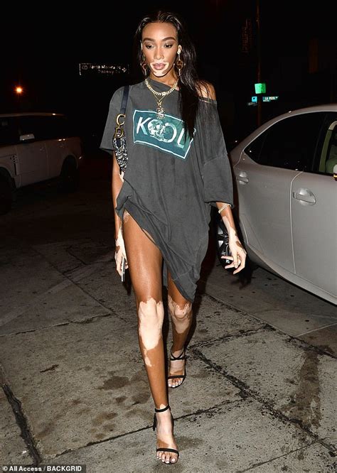 Winnie Harlow Puts On A Very Leggy Display As She Enjoys A Night Out With Kim Kardashian In La