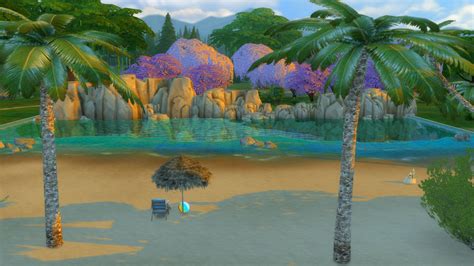 Smaller Tropical Beach The Sims 4 Lots Tropical Beach Sims