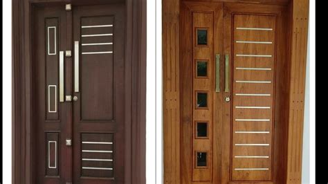 New Kerala Model Wooden Front Door Double Door Designs Wood Design My