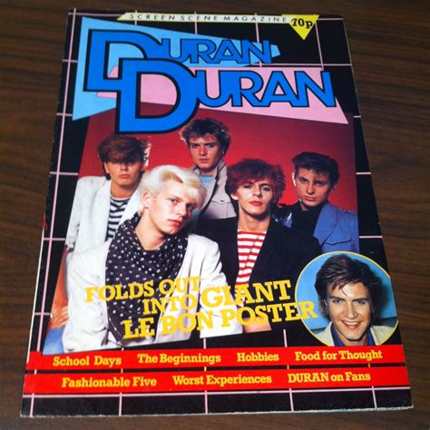 Screen Scene Magazine Duran Duran 1983 Simon Le Bon Poster Mag New Wave