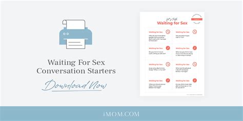 Waiting For Sex Conversation Starters Imom
