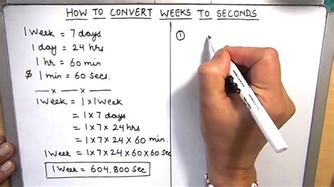 How To Convert Week To Seconds Converting Week To Seconds Weeks To
