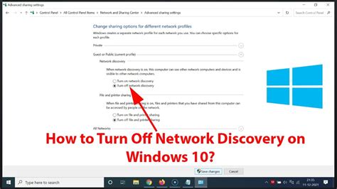 How To Turn Off Network Discovery On Windows 10 YouTube