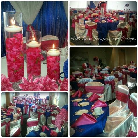 Royal Blue And Pink Wedding Decoration Ideas