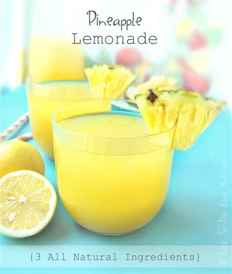 All Natural Pineapple Lemonade Recipe Pineapple Lemonade Lemonade Recipes Smoothie Drinks
