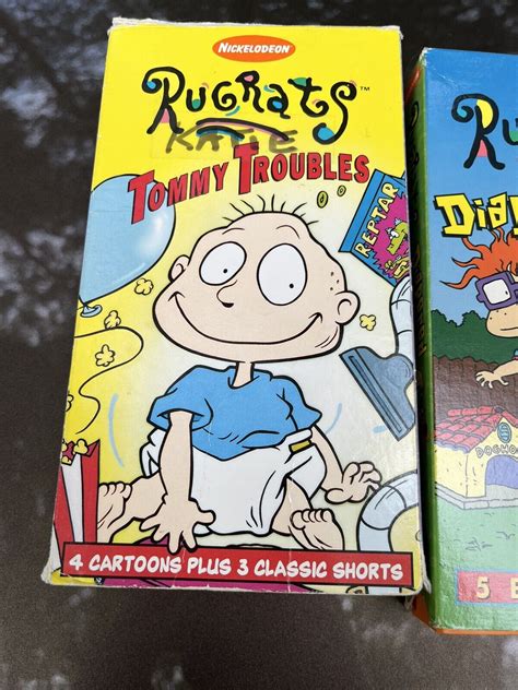 Rugrats Diapered Duo VHS 1998 Tommy Troubles VHS 1996 Lot