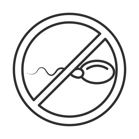 Sexual Health Safe Sex Forbidden Sperm Symbol Line Icon 2586850 Vector