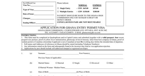 Ghana Visa On Arrival Form ≡ Fill Out Printable Pdf Forms Online