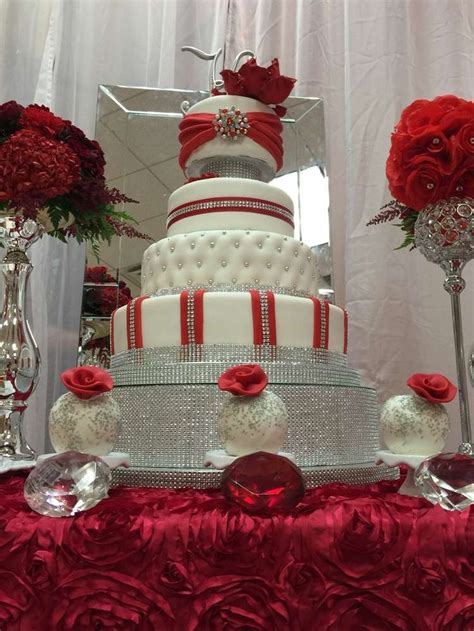 diamonds and roses quinceañera party ideas photo 5 of 17 wedding cake red sparkle wedding