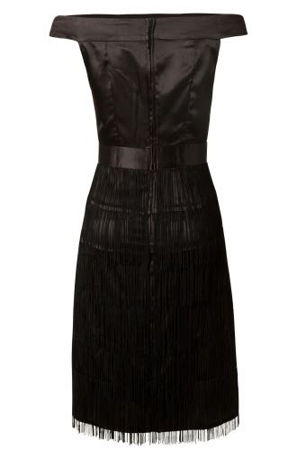 20s Gatsby Fringe Dress In Black