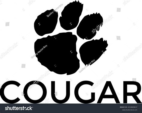 Cougar Paw Clipart Editable File Vector Stock Vector Royalty Free