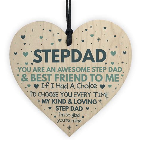 Or, at least claims he does. Step Dad Fathers Day Gifts for Best Step Dad Wooden Heart Gift