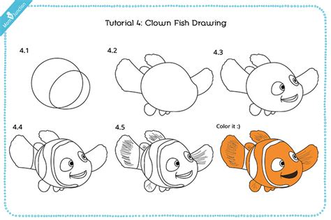 Draw a large u shape. Nemo Fish Drawing at GetDrawings | Free download