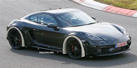Spied Widebody Porsche Cayman Goes Track Testing Porsche Cayman Based Mule Spied Paul Tan