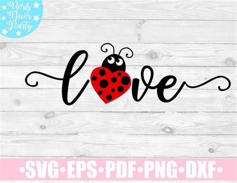 Ladybug Svg Love Bug Svg File For Cricut Silhouette Love Etsy