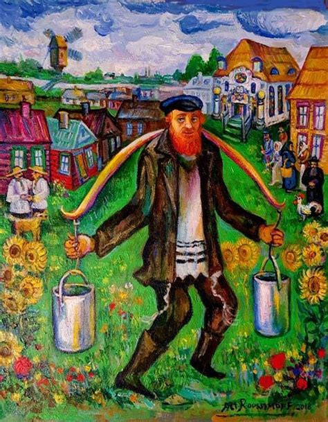 Jewish Russian Art Water Carrier By The Synagogue Original Etsy
