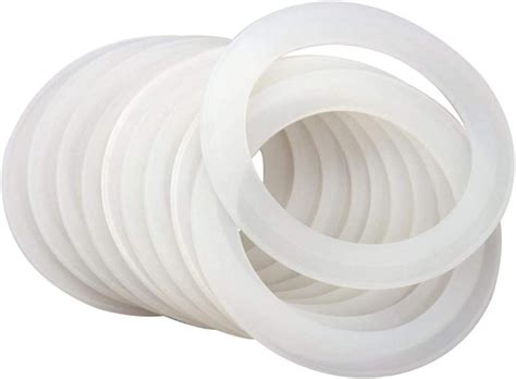 Eorta 20 Pcs Silicone Sealing Rings Jar Gaskets Replacement White