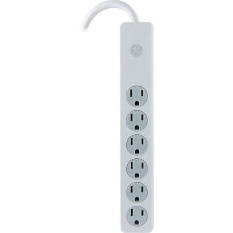 Ge 6 Outlet Surge Protector With 2 Ft Cord 33656 The Home Depot