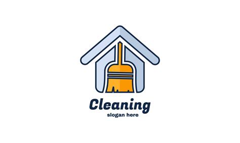 Abstract Modern Home Cleaning Logo For Company And Bussiness Template