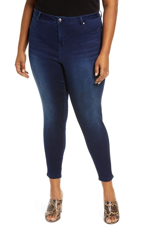 1822 Denim Plus Size Womens Butter High Waist Ankle Skinny Jeans