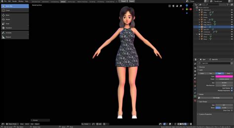 D Model Amy Boy Stylized Character No For Blender Cycles And Eevee Vr