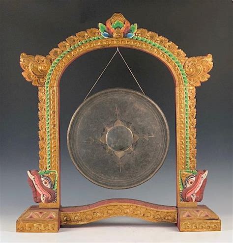 Indonesian Gong With Ornate Frame Sold At Auction On 24th March Bidsquare