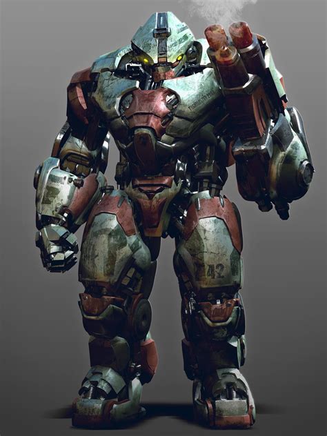 Futuristic Armour Robot Concept Art Sci Fi Concept Ar