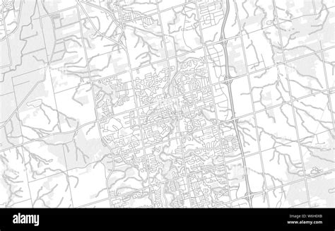 Newmarket Ontario Canada Bright Outlined Vector Map With Bigger And