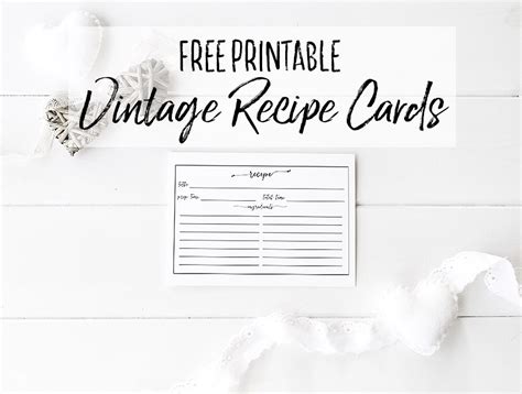 Maybe you would like to learn more about one of these? Free Printable Vintage Recipe Cards - Edible Crafts