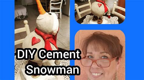 Diy Cement Snowman Youtube
