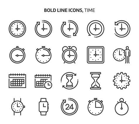 Bold Line Icons Line Icon Icon Set Design Icon