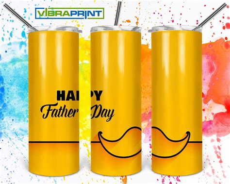 Happy Father's Day 20oz Straight Tumbler Design Template | Etsy
