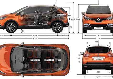 Renault Captur 2013 Renault Drawings Dimensions Pictures Of The