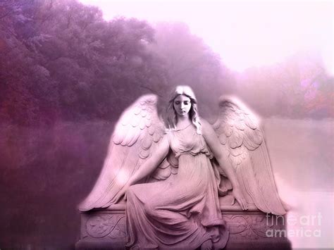 Dreamy Ethereal Pink Fantasy Peaceful Angel In Nature Photograph By