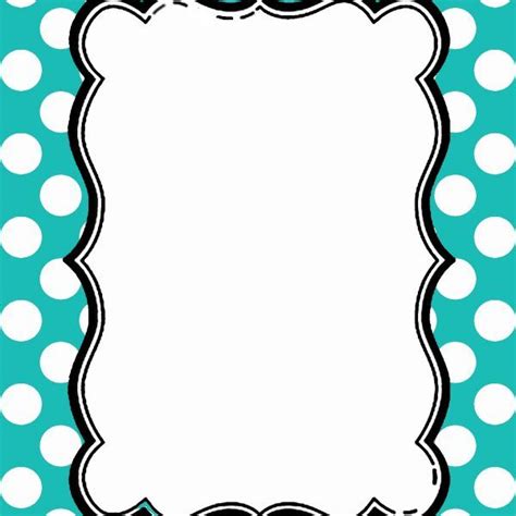 Customizable Polka Dot Border In Any Color Polka Dots Paper Template