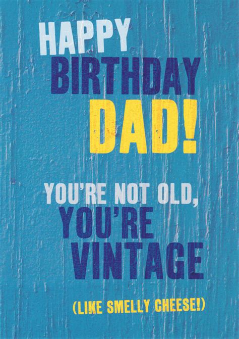 If dad bundled up baby and got to the car only to realize he's still in his slippers, he wouldn't be the first—which is why outdoor slippers make for classic new dad gifts. Happy Birthday Dad Card - Vintage - Word Up! - CardSpark