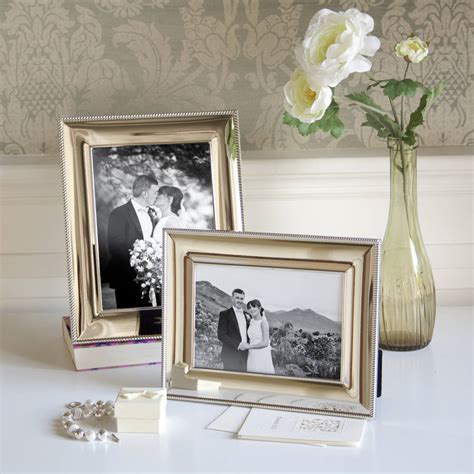 Silver Photo Frame With Beaded Rope Edge By Jodie Byrne