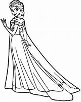 Coloring Elsa Pages Popular sketch template