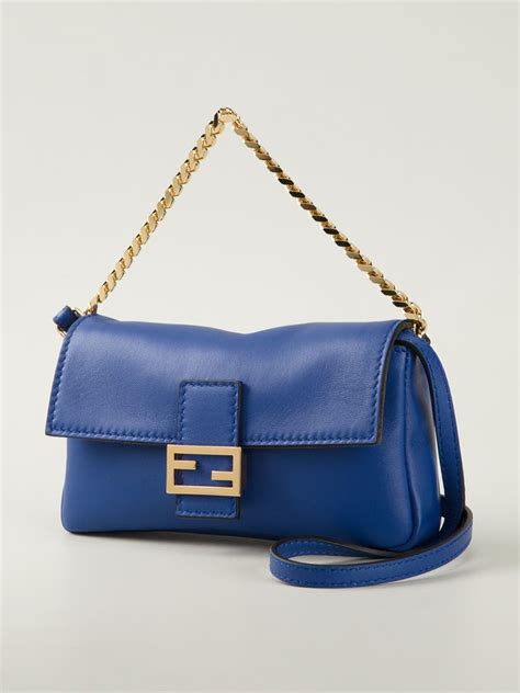 Shop over 9,500 top fendi handbags and earn cash back from retailers such as cettire, farfetch, and rebag and others such as the realreal and vestiaire collective all in one place. Fendi Leather Micro 'baguette' Shoulder Bag in Blue - Lyst
