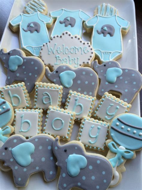 Get it as soon as mon, may 17. baby shower cookies, decorated cookies, baby boy,elephant ...