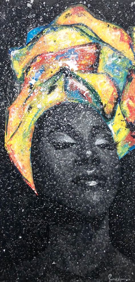 Inhale Original Glass Painting The Simone Agoussoye Collection