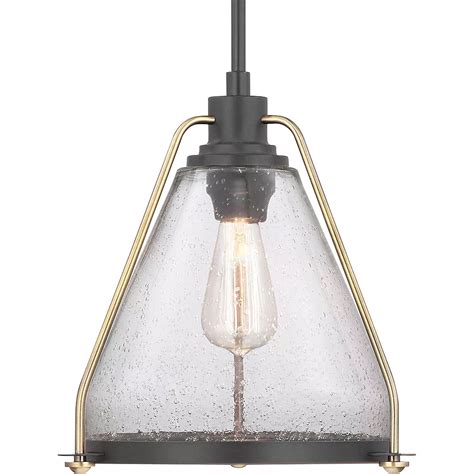 Progress Lighting Range One Light Pendant With Clear Seeded Glass The Home Depot Canada