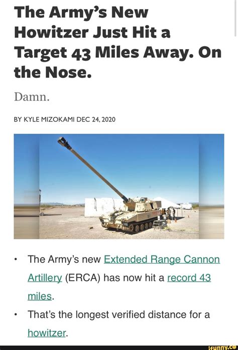 The Armys New Howitzer Just Hit A Target 43 Miles Away On The Nose