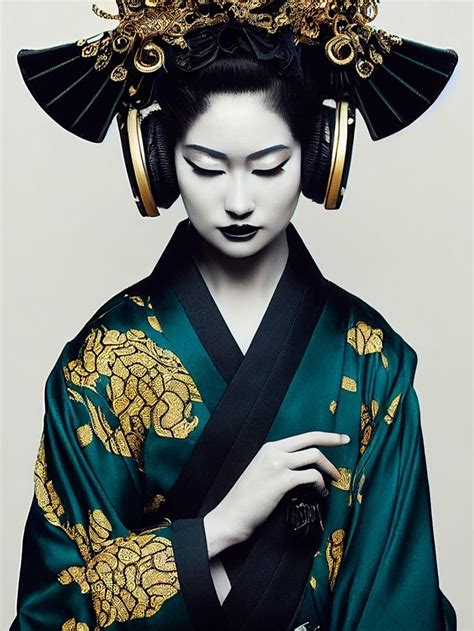 Geisha With Headphones In 2023 Geisha Artwork Geisha Art Geisha Japan